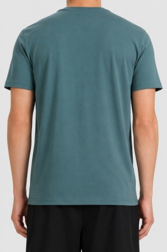 Nowy! 4F T-shirt męski M2669 ciemno zielony roz. M z małym logo (622)