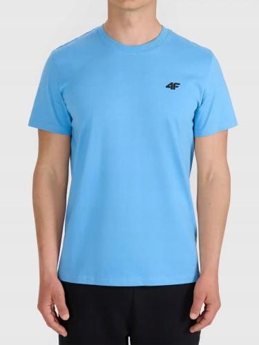Nowy! 4F T-shirt męski TTSHM2669 błękitny roz. M z małym logo (646)