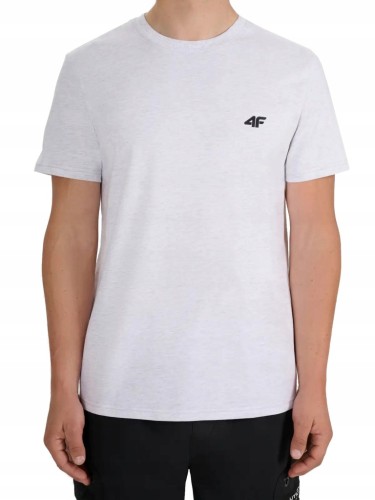 Nowy! 4F T-shirt TSHM3341 szary roz. M z małym logo (861)