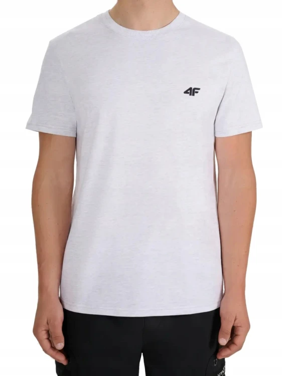Nowy! 4F T-shirt TSHM3341 szary roz. M z małym logo (861)
