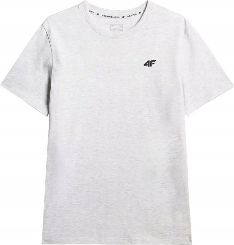 Nowy! 4F T-shirt TSHM3341 szary roz. M z małym logo (861)
