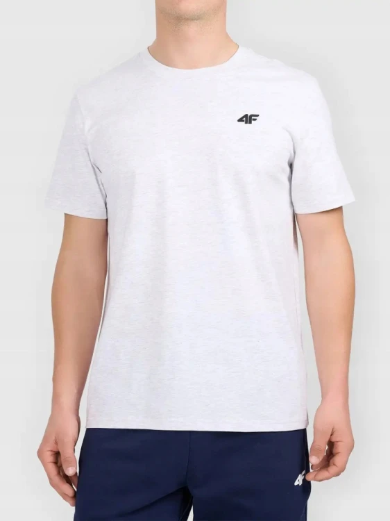 Nowy! 4F T-shirt TSHM3341 szary roz. M z małym logo (861)