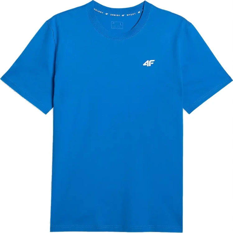 Nowy! 4F T-shirt TSHM3341 niebieski z małym białym logo roz. M (724)