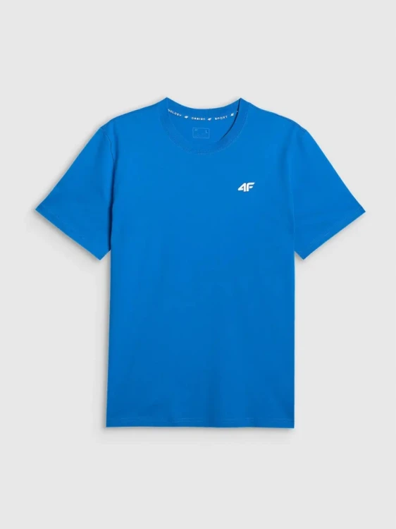Nowy! 4F T-shirt Basic Regular Bawełna Sportowa Niebieski roz. S (717)
