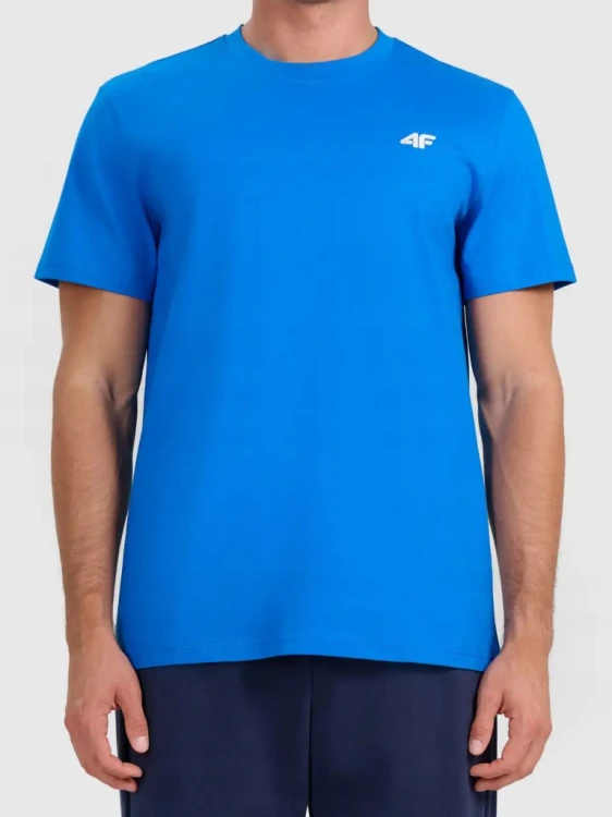 Nowy! 4F T-shirt Basic Regular Bawełna Sportowa Niebieski roz. S (717)
