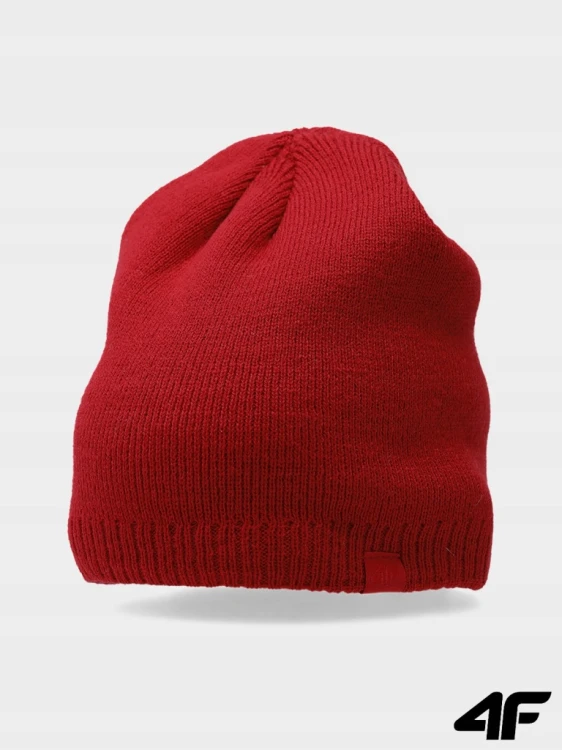 Nowa! 4F czapka zimowa beanie czerwony rozmiar uniwersalny (565)