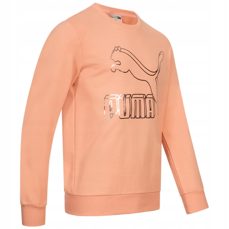 Nowa! Puma bluza męska łososiowa bawełniana rozmiar L Classics (585)
