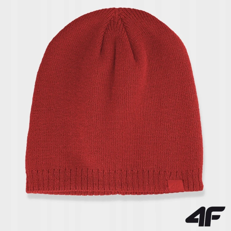Nowa! 4F czapka zimowa beanie czerwony rozmiar uniwersalny (565)