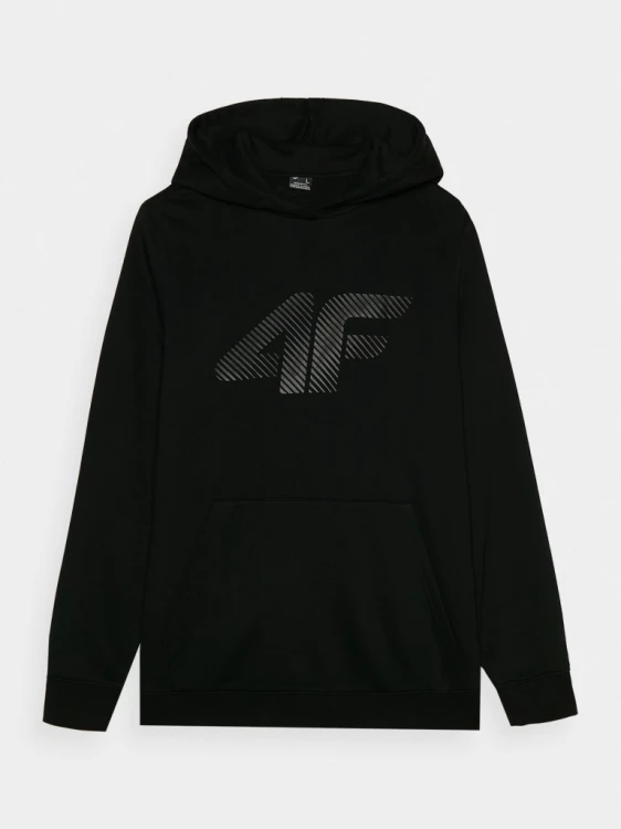 Nowa! 4F bluza męska z kapturem czarna rozmiar L z dużym logo (390)