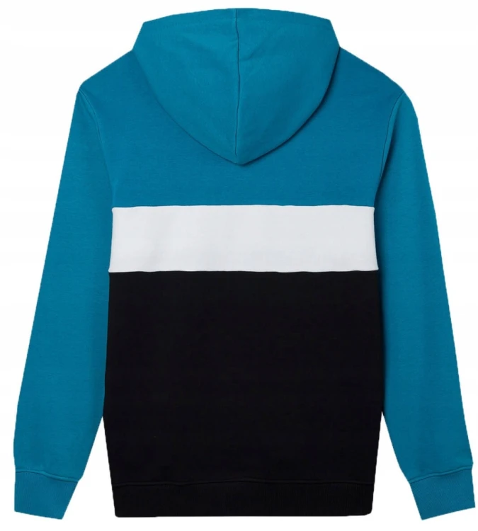 Nowa! 4F bluza męska trójkolorowa niebieska rozmiar XL kangurka (968)