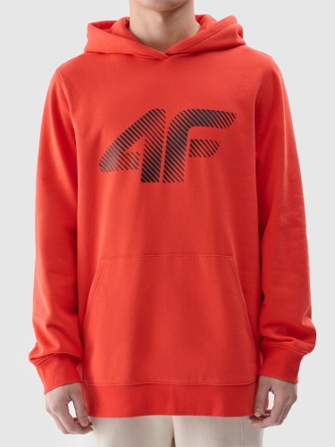 Nowa! 4F bluza z kapturem męska XL czerwona z dużym czarnym logo (345)