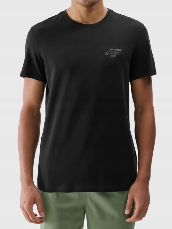 Nowa! Oryginalna Męska koszulka 4F T-shirt czarny M z małym logo (656)