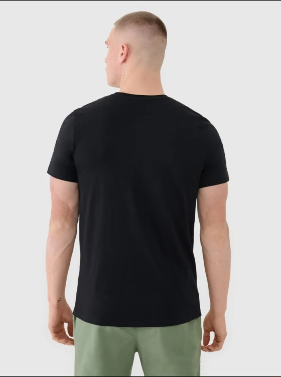 Nowa! Oryginalna Męska koszulka 4F T-shirt czarny M z małym logo (656)