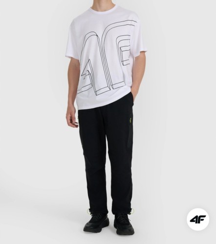 Nowy! Oryginalny 4F T-shirt męski biały 4F rozmiar M duże logo 3D (192)