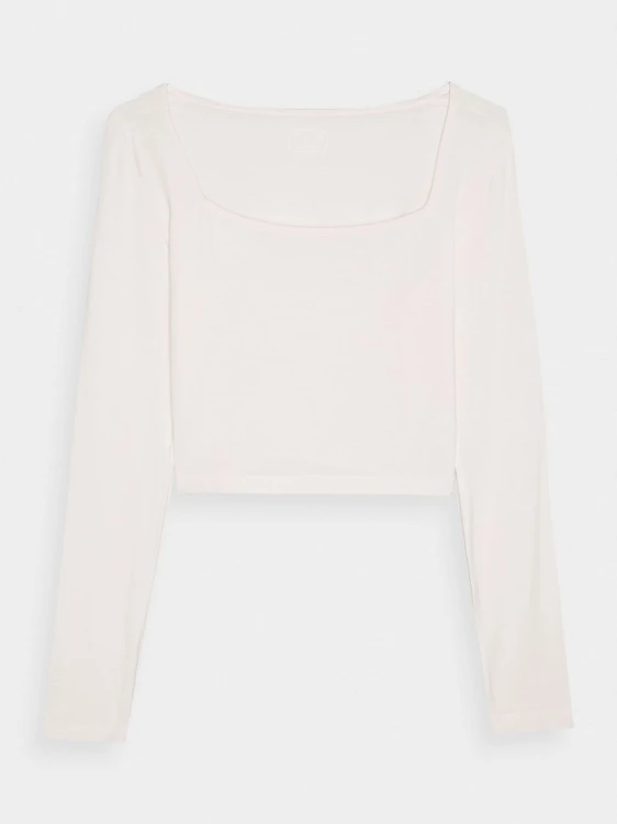 Nowa! 4F longsleeve damski fason dopasowany M biały (109)