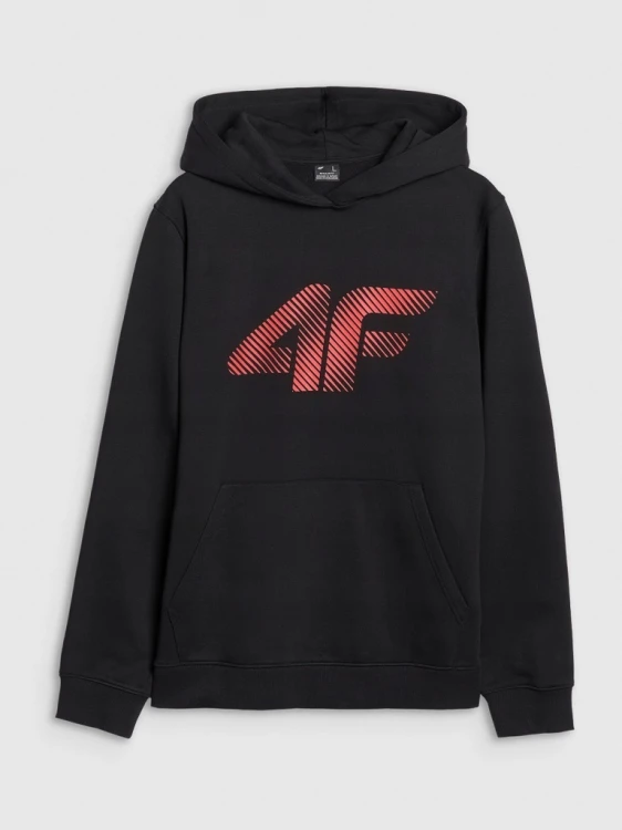 Nowa! 4F Bluza dresowa męska L czarna z dużym czerwonym logo (209)