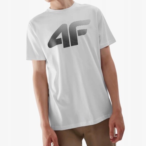 Nowy! Oryginalny 4F T-shirt męski XL biały z limitowanym logo (795)