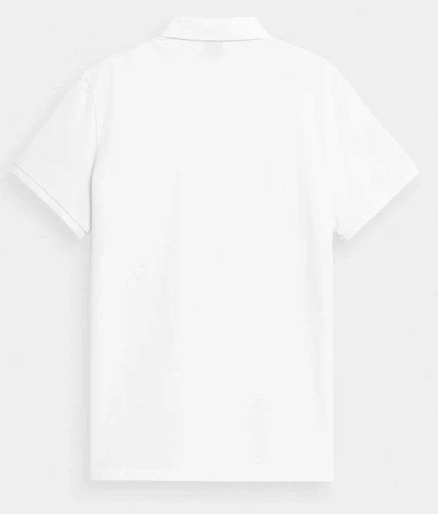 Nowa! Oryginalna 4F koszulka Polo XXL męska biała z małym czarnym logo (293