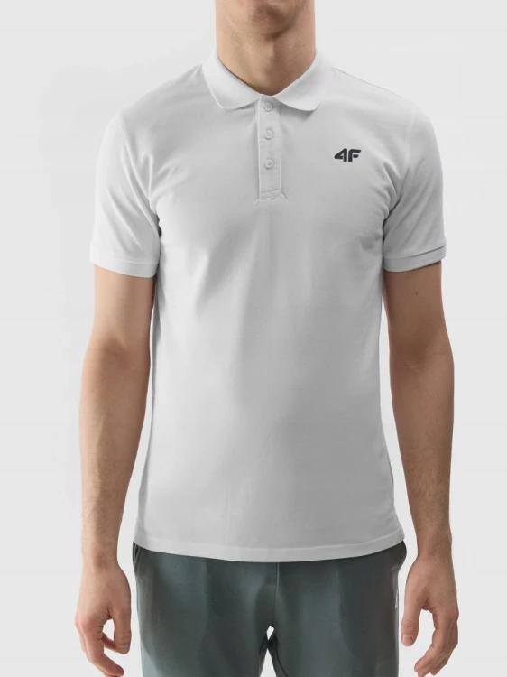Nowa! Oryginalna 4F koszulka Polo XL męska biała z małym logo (279)