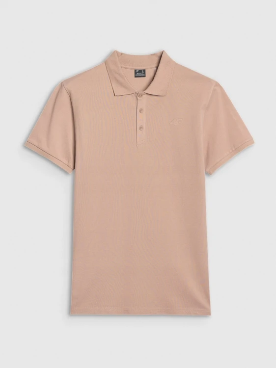 Nowa! Oryginalna 4F koszulka Polo męska M beżowa z małym logo (142)