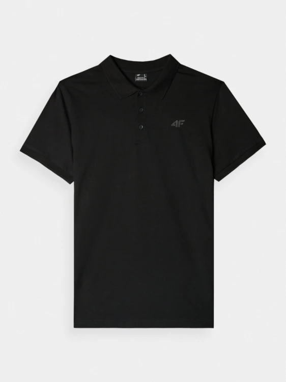 Nowa! Oryginalna 4F koszulka polo M męska czarna z małym czarnym logo (789)