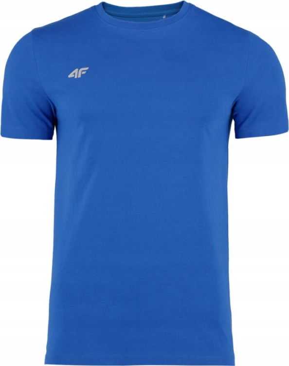 Nowy! Oryginalny 4F t-shirt męski L niebieski z małym srebrnym logo (633)