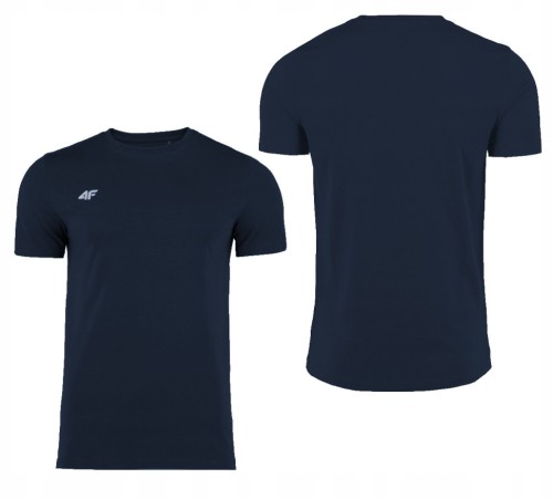 Nowy! Oryginalny 4F t-shirt męski XXL ciemno granatowy z małym logo (619)